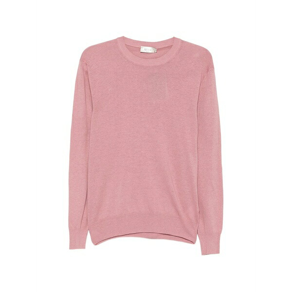 アルテア メンズ 編み物\u0026プルオーバー アウター Crew-neck long-sleeve sweater Pink