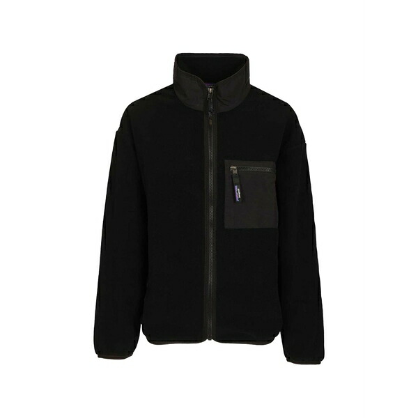 パタゴニア レディース 上衣＆上衣 アウター Logo-patch fleece jacket Black