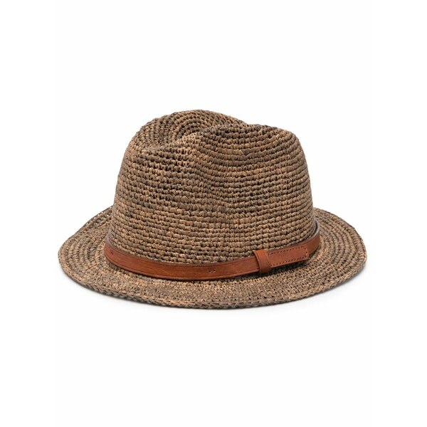 アイビリーブ レディース かぶり笠 添え物 Lubeman raffia-woven fedora hat Neutrals