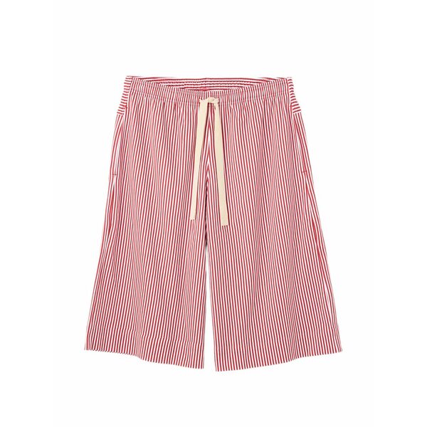ジャクエムス レディース 心地よいズボン下 ボトムス Striped drawstring shorts Red