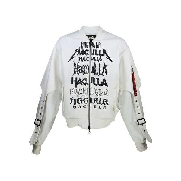 ハクーラ メンズ 上衣＆上衣 アウター Graphic-print bomber jacket White