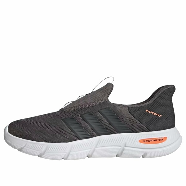 adidas アディダス メンズ スニーカー 【adidas Cloudfoam Flex Lounge 'Charcoal Carbon White' KK3488】 サイズ US_9.5(27.5cm)|asty