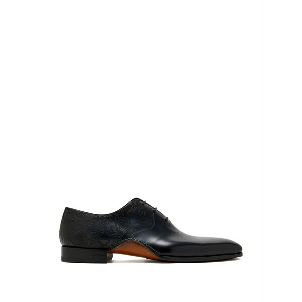 マグナーニ メンズ 御召しものシューズ シューズ Embossed derby shoes Black
