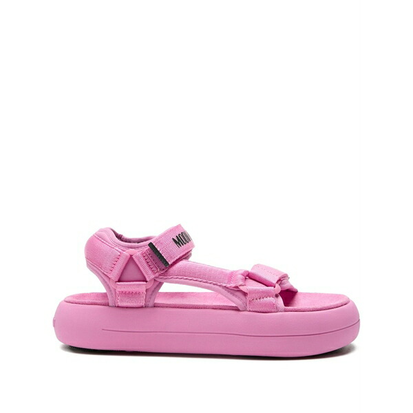 お月さまブーツ メンズ サンダル シューズ Logo-strap platform sandals Pink