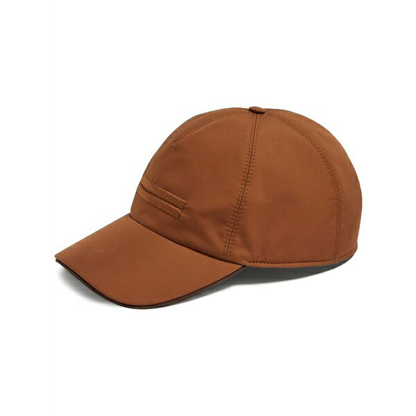 ゼニア メンズ 鳥打ち帽 付属物 Embroidered baseball cap Brown
