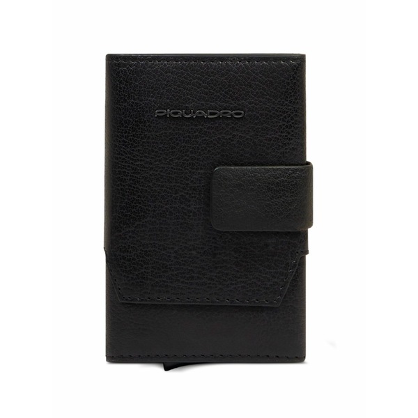ピークアドロ メンズ 財布 アクセサリー Pop-up leather cardholder Black｜asty