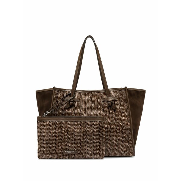 ジャンニ・キアリーニ レディース トートバッグ バッグ Marcella woven-effect tote bag Brown|asty