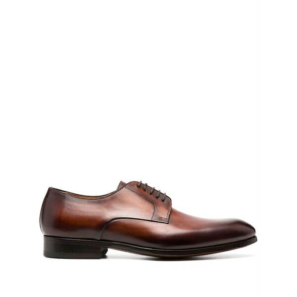 マグナーニ メンズ 御召しものシューズ シューズ Leather derby shoes Brown