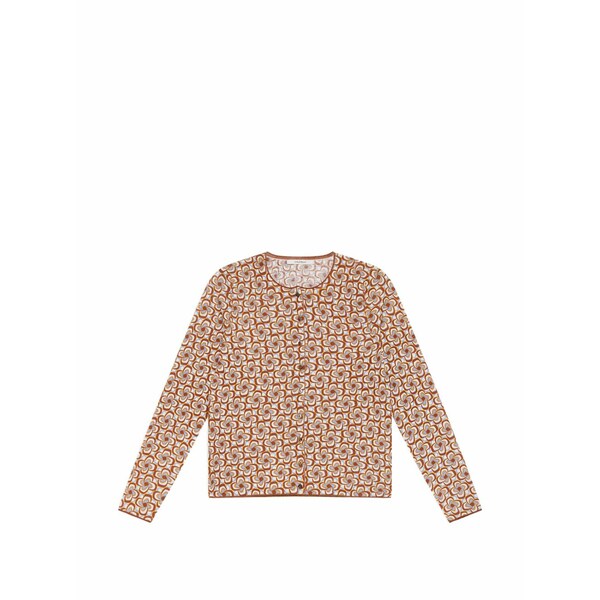 マリパルミ レディース ジレー アウター Printed crew-neck cardigan Orange