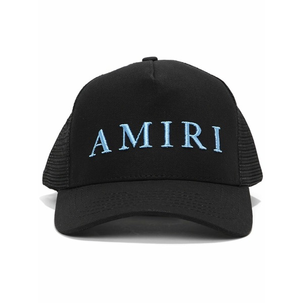 アミリ メンズ かぶり笠 添え物 Embroidered-logo baseball cap  Black