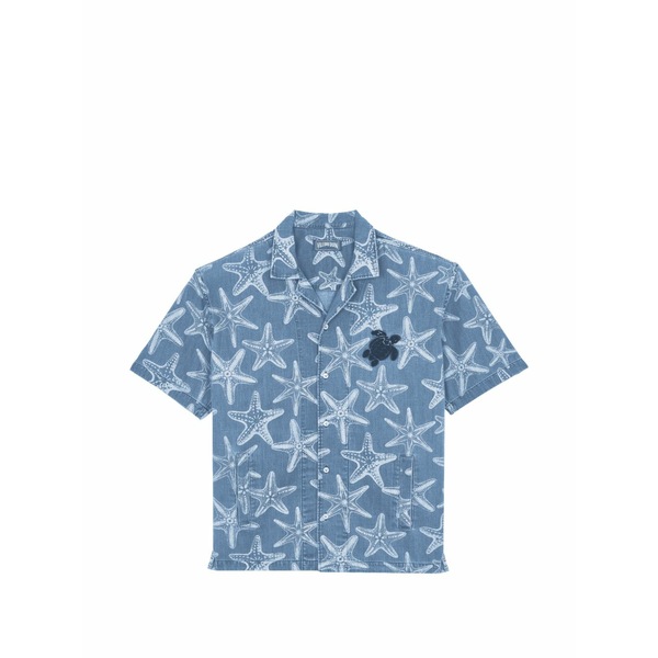 ヴィルブレクイン メンズ シャツ トップス Graniers starfish-print shirt Blue｜asty