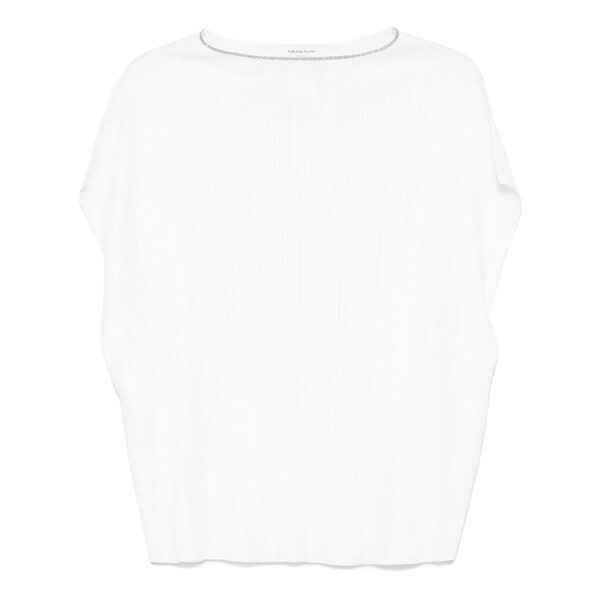 ファビアナ フィリッピ レディース Tシャツ トップス Bead-detail t-shirt White|asty