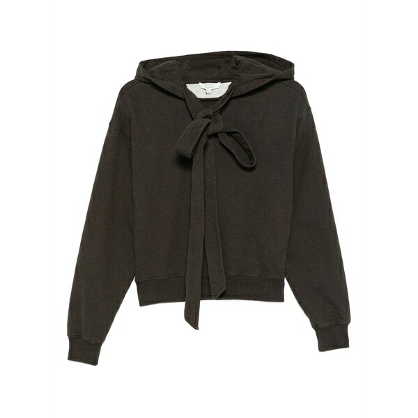 J.W.アンダーソン レディース パーカー・スウェットシャツ アウター Tie-fastening hoodie Brown