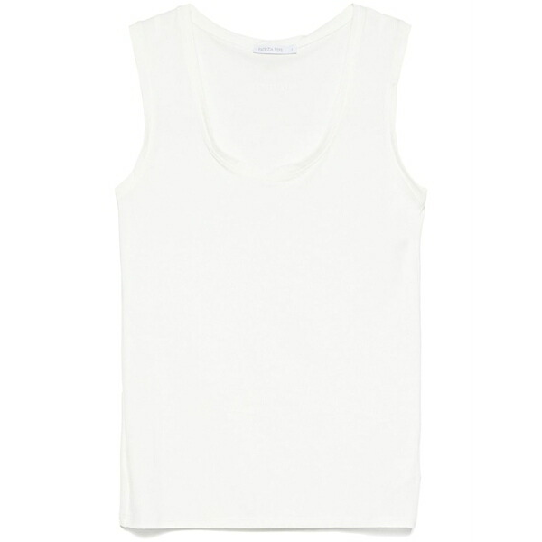 パトリツィア ペペ レディース カットソー トップス Rubberised-logo tank top White｜asty