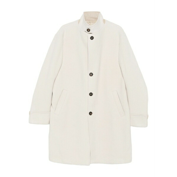 イレブンティ メンズ コート アウター High-neck buttoned coat Neutrals|asty