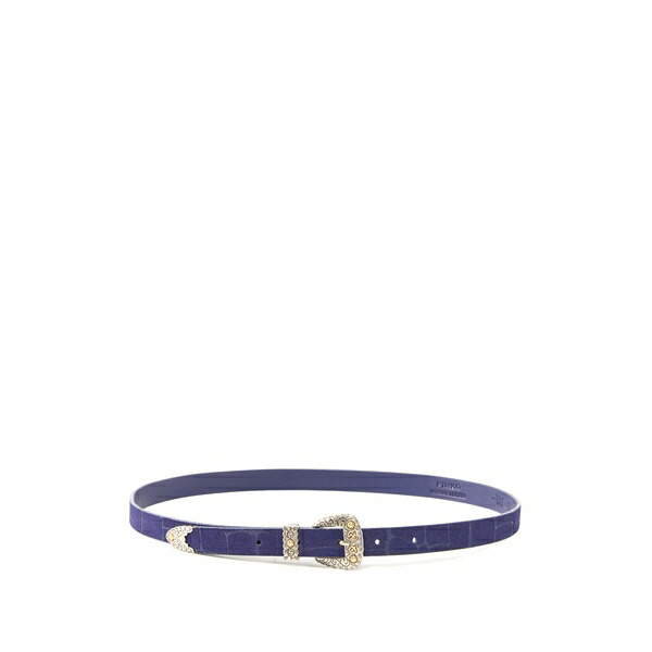 ピンコ レディース 三尺帯 付属物 Aura buckle leather belt Purple