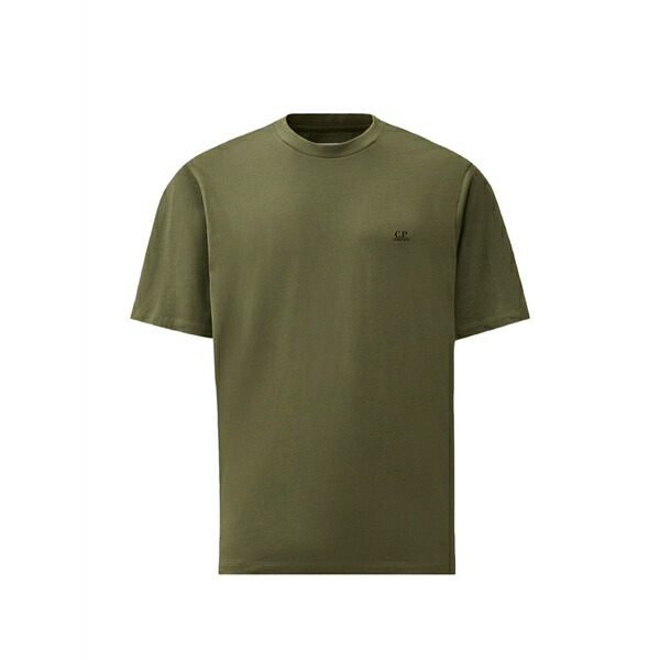 シーピーカンパニー メンズ プルオーバー トップス Logo t-shirt Green