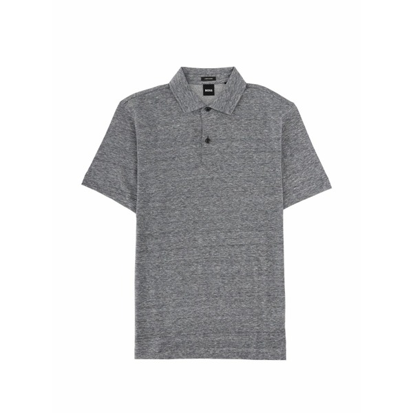 元締め メンズ スポーツシャツ トップス Short sleeve polo shirt Grey