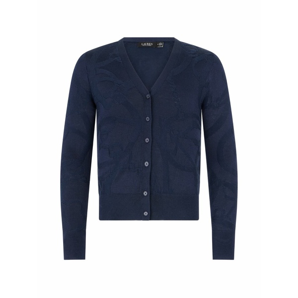 ラルフローレン レディース ジレー アウター V-neck buttoned cardigan Blue