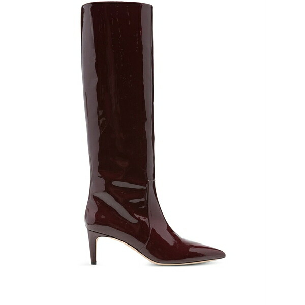 光の都市テキサス州 レディース ブーツ シューズ 60粍 patent-leather boots Red