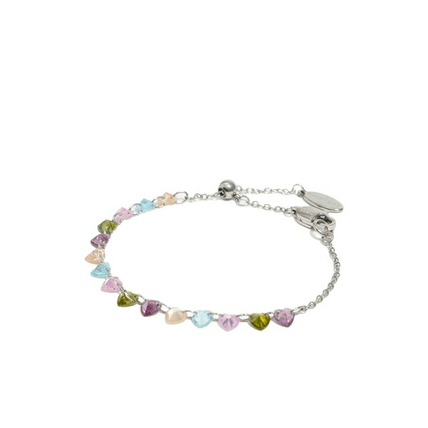 ビンバ イ ローラ レディース ブレスレット・バングル・アンクレット アクセサリー Heart-shaped crystals bracelet Silver｜asty