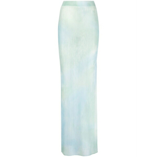 象牙色 レディース スコート ボトムス Tie-dye sheer maxi skirt Blue