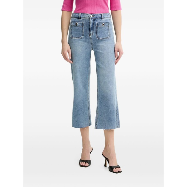 モーガンレーン レディース デニムパンツ ボトムス Pclic pockets cropped jeans Blue|asty
