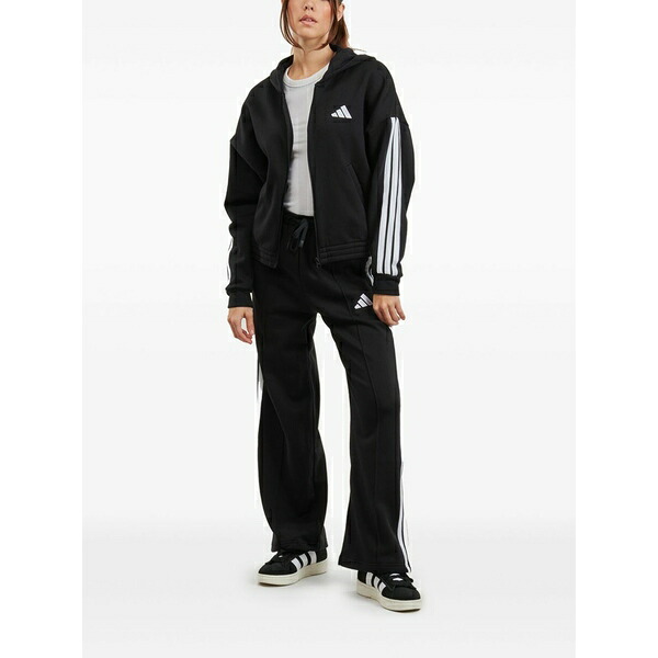 アディダス メンズ パーカー・スウェットシャツ アウター 3-stripes hoodie Black メンズファッション-パーカー