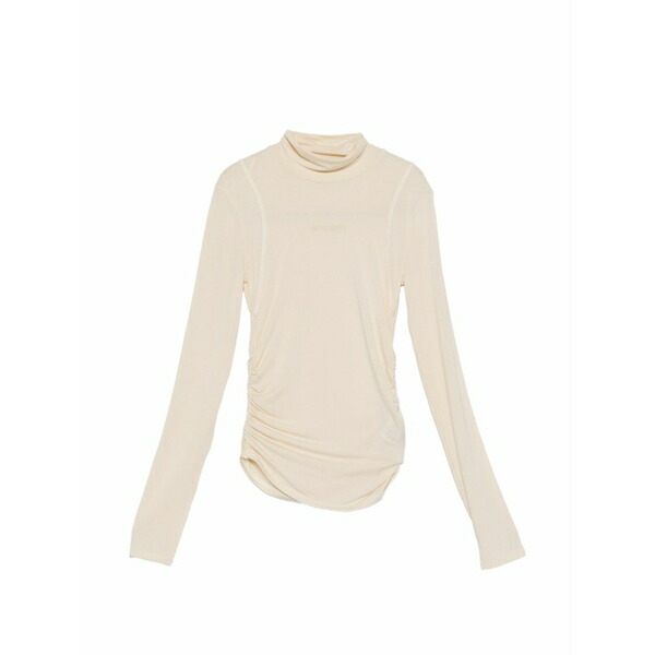 パトリツィア ペペ レディース プルオーバー トップス Draping turtleneck jersey Neutrals