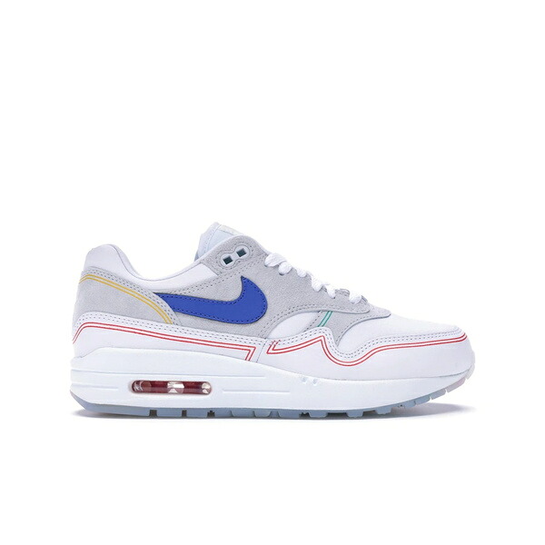 Nike ナイキ メンズ スニーカー 【Nike Air Max 1 Pompidou Center Day】 サイズ US_7(25.0cm) Pure Platinum/Royal Blue-White｜asty