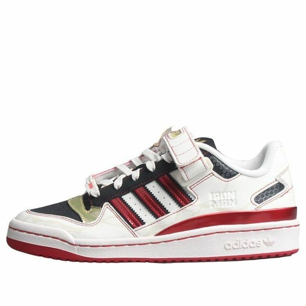 adidas アディダス メンズ スニーカー 【adidas Originals Forum Low x Iron Man Shoes 'White Red Black' IG3824】 サイズ US_8(26.0cm)画像