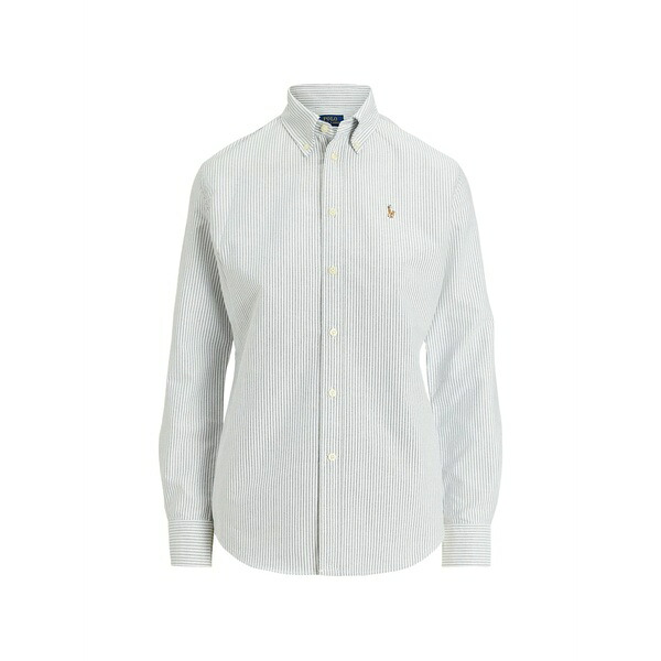 ラルフローレン レディース プルオーバー トップス Striped button-down shirt White