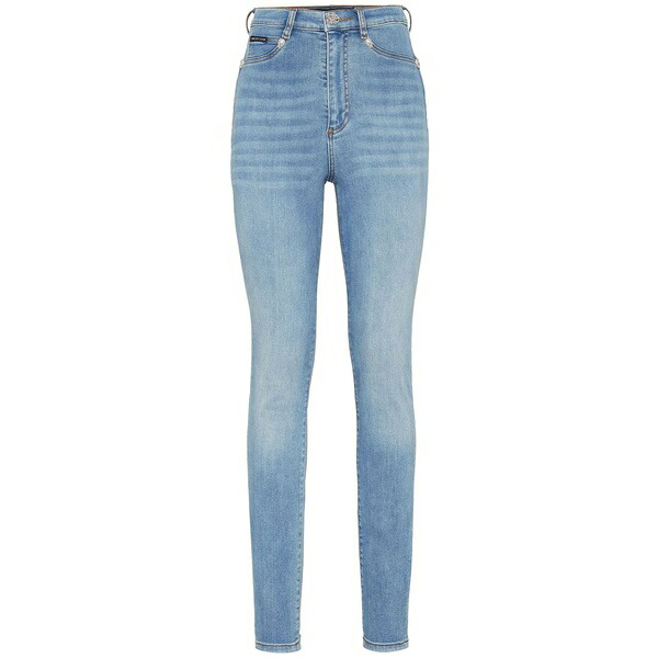 フィリップ飾り気のない レディース ジーンズズボン下 ボトムス High-rise skinny jeans Blue