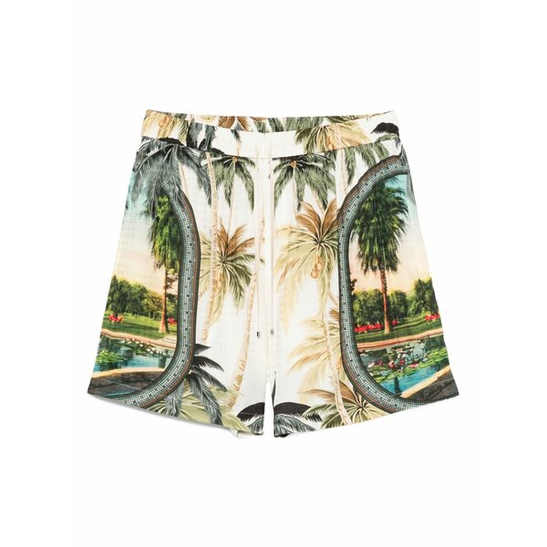 アミリ メンズ 心地よいズボン下 ボトムス Mosaic-print shorts Neutrals