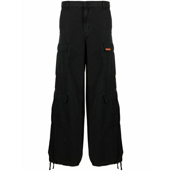 戸呂 プレストン レディース 心地好いズボン下 ボトムス Mid-rise cargo trousers Black