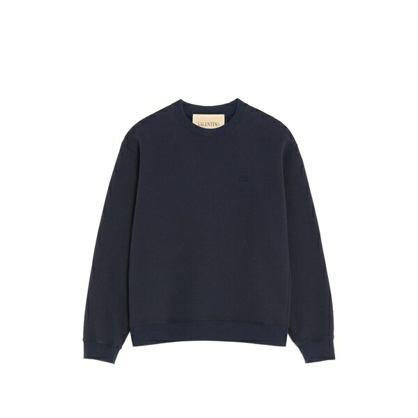 ヴァレンティノ ガラヴァーニ メンズ パーカー・スウェットシャツ アウター Cotton sweatshirt with vlogo embroidery Blue