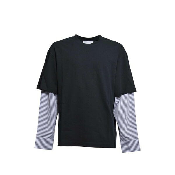 ジル・サンダー メンズ ティーシャツ トップス Striped layered t-shirt Blue