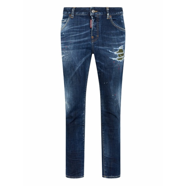 ディースクエアード レディース ジーンズズボン下 ボトムス  busted rebel teddy jeans Blue