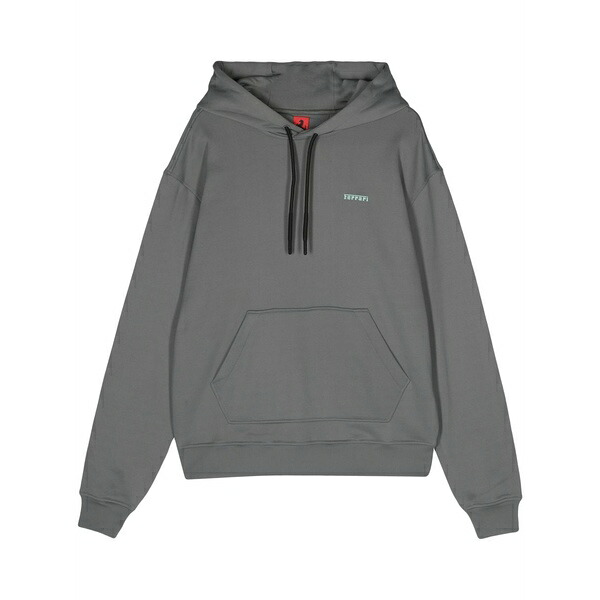 フェラーリ メンズ パーカー・スウェットシャツ アウター Drop-shoulder jersey hoodie Grey