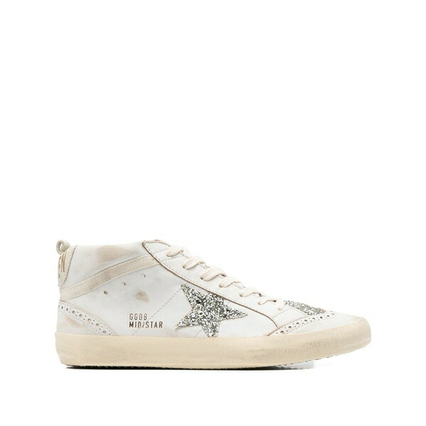 ゴールデングース レディース スニーカー シューズ Mid-star glitter-detail sneakers Neutrals