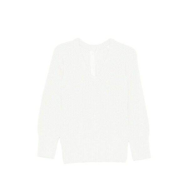 カルヴェン レディース 編み物\u0026プルオーバー アウター V-neck sweater Neutrals