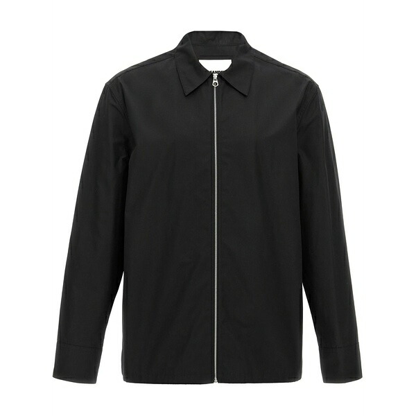 ジル・サンダー メンズ プルオーバー トップス Sip-up shirt Black