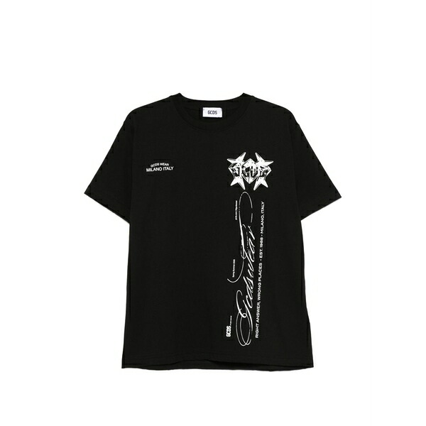 ジーシーディーエス メンズ ティーシャツ トップス Graphic-print t-shirt Black