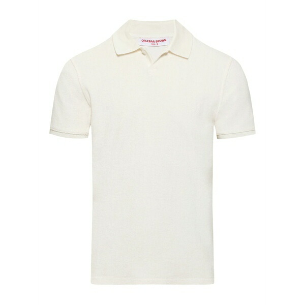 オールバー ブラウン メンズ ポロシャツ トップス Bruno towelling short-sleeve polo shirt Neutrals｜asty 65,340円