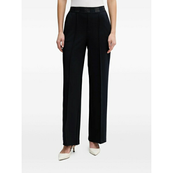 ウイ レディース 心地よいズボン下 ボトムス Logo waistband trousers Blue