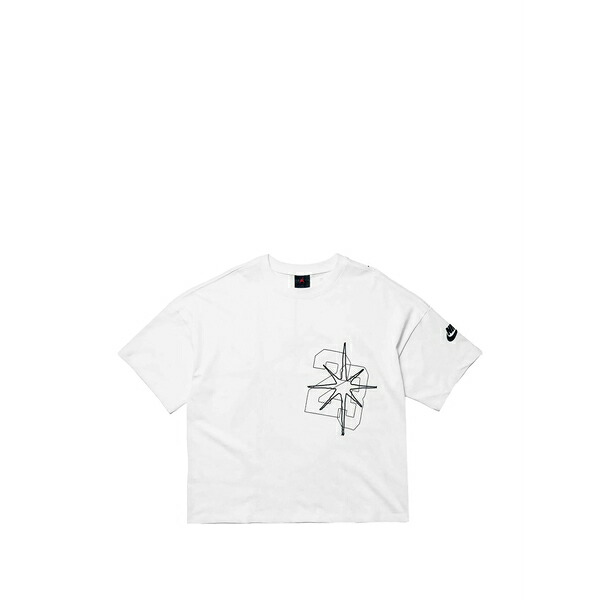 ジョーダン メンズ ティーシャツ トップス Black cat star-print t-shirt White