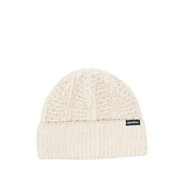 ロシニョール レディース かぶり笠 添え物 Alya textured beanie Neutrals