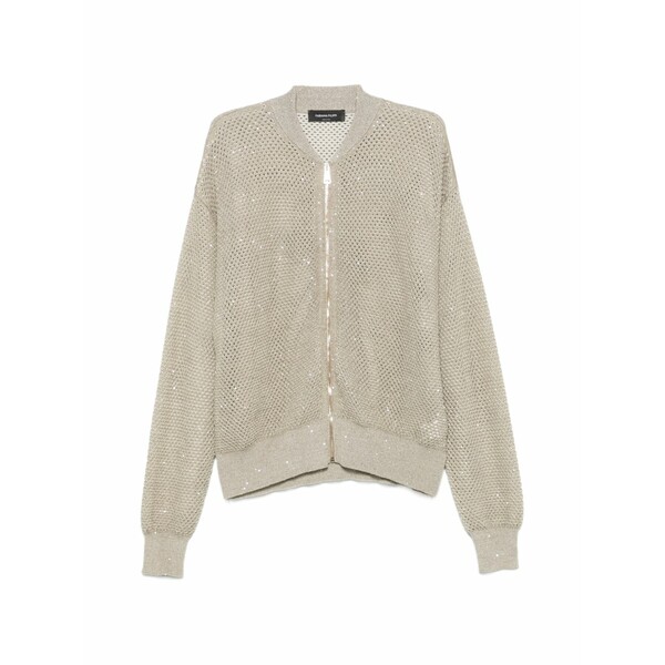 ファビアナ フィリッピ レディース ジレー アウター Sequin-embellished cardigan Neutrals