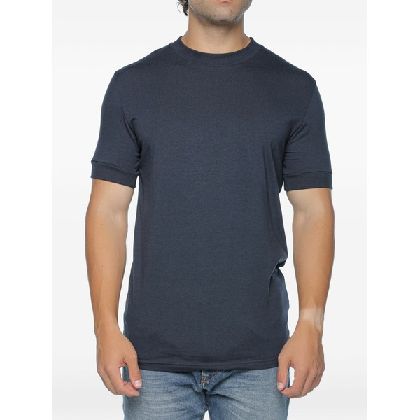 素っ気ない玉蜀黍 メンズ ティーシャツ トップス Anton ribbed-trim t-shirt Blue