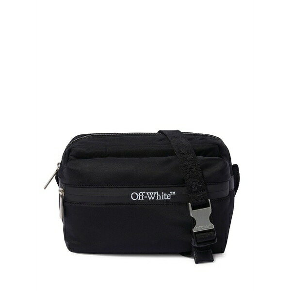 象牙色 メンズ ショルダーバッグ 御徒面子 Logo-print messenger bag Black